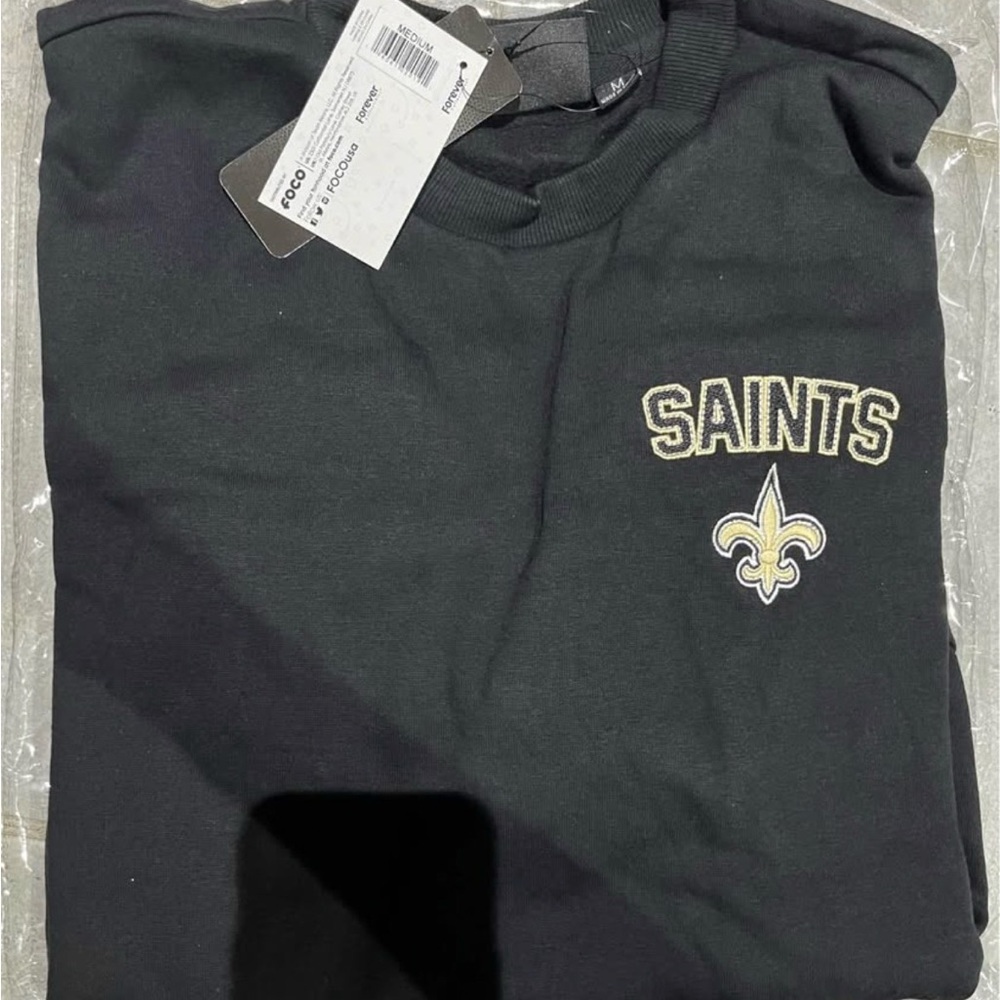 New Orleans Saints NFL Black Crewneck Sweatshirt